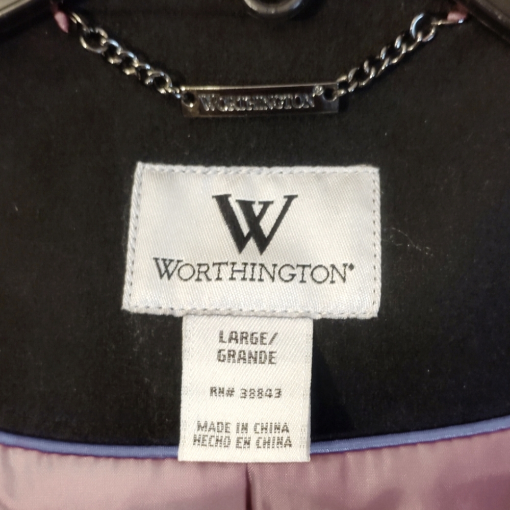 Worthington Women's Double-Breasted Coat - Picture 4 of 5
